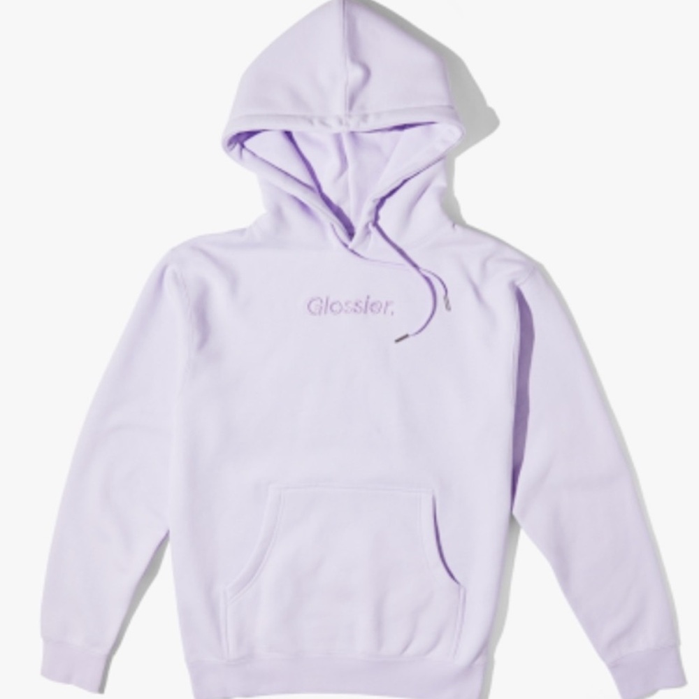 Glossier Lavender Hoodie - NWT, Size XL, Limited Edition